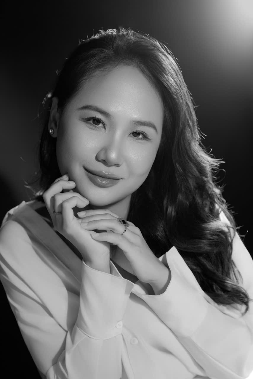 Fictional editorial portrait of a hospitality art consultant